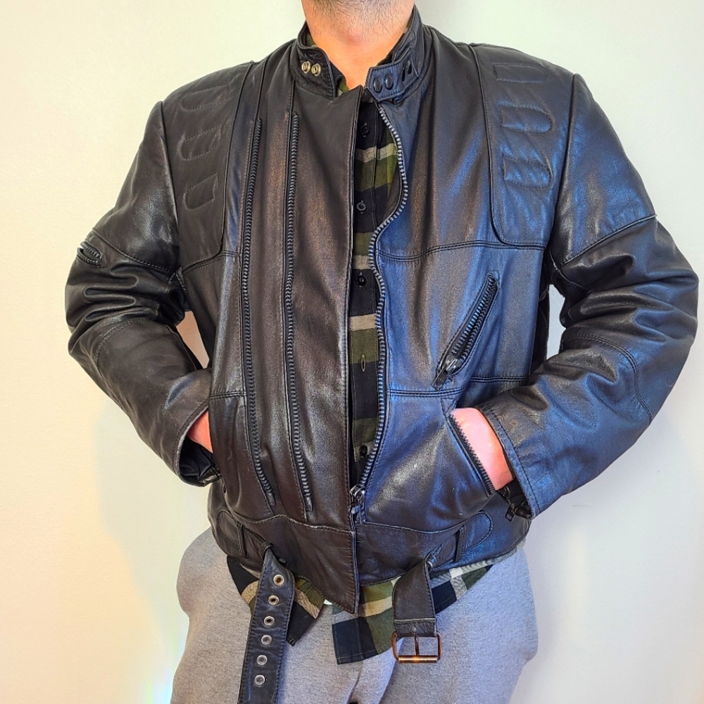 Vintage Harley Davidson Leather Motorcycle Jacket